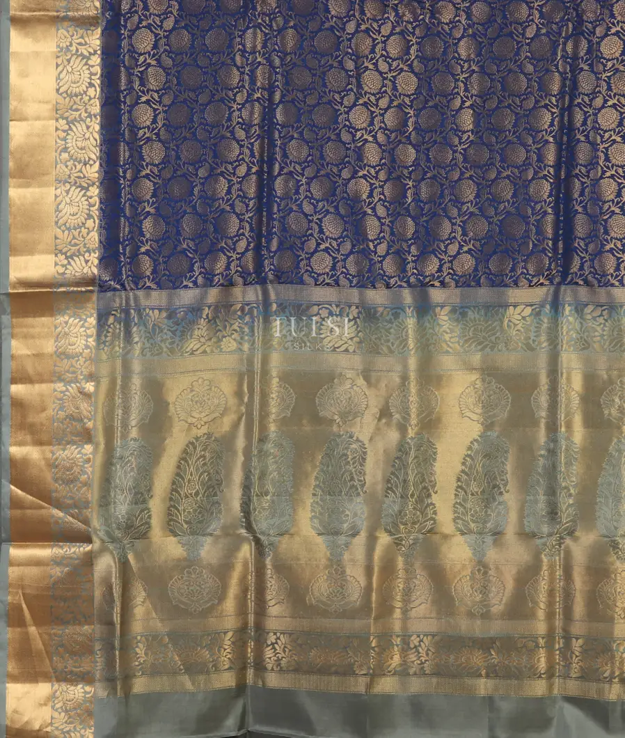 Blue Soft Silk Saree T4601654