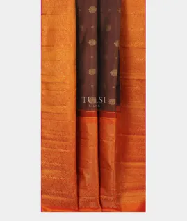 Brown Kanjivaram Silk Saree T4371942