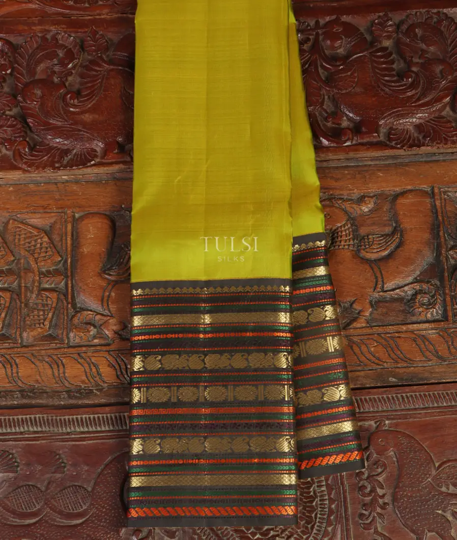 Yellowish Green Kanjivaram Silk Saree T500168-image