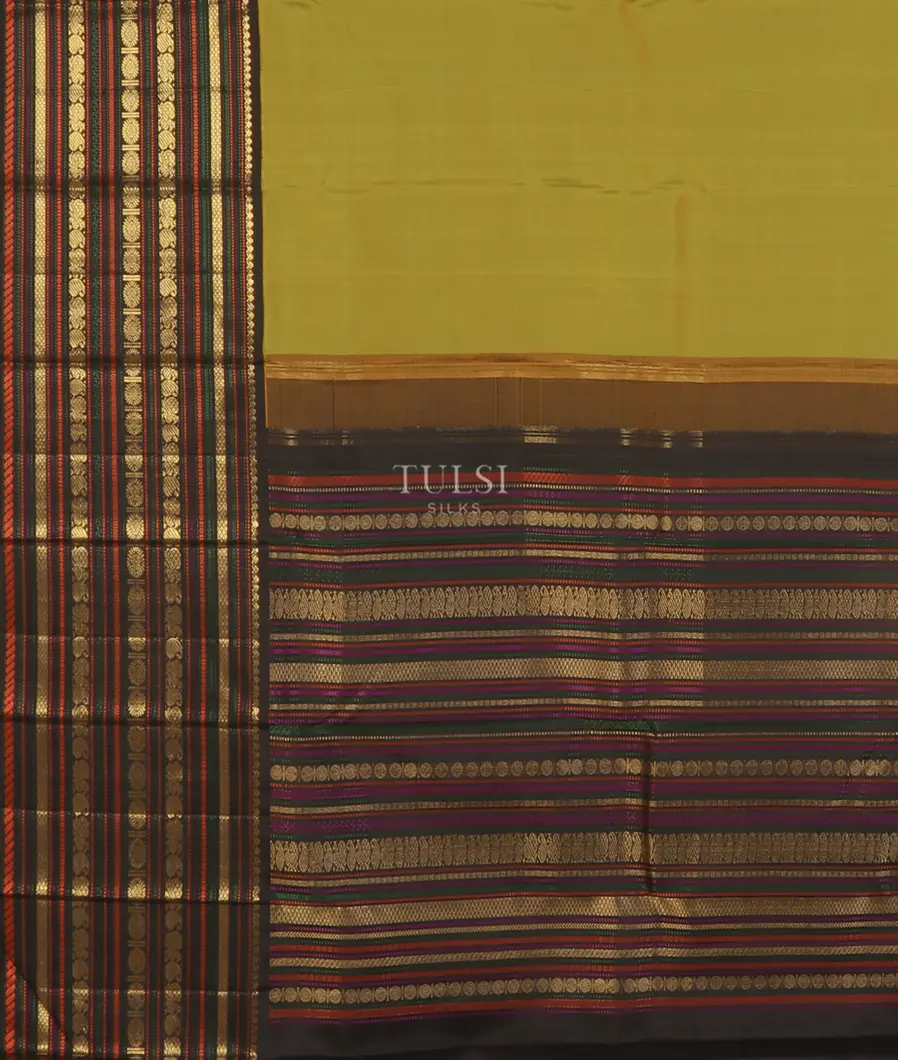 Yellowish Green Kanjivaram Silk Saree T5001684