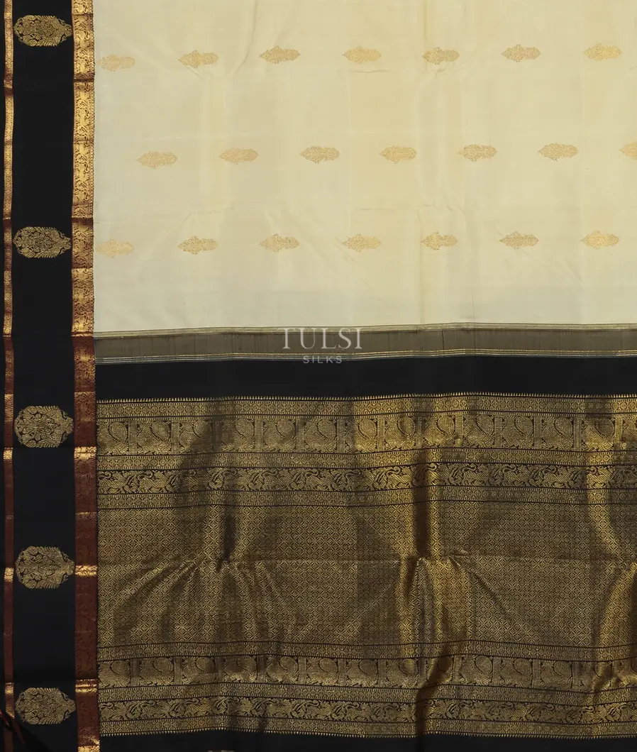 Off-White Kanjivaram Silk Saree T4798154
