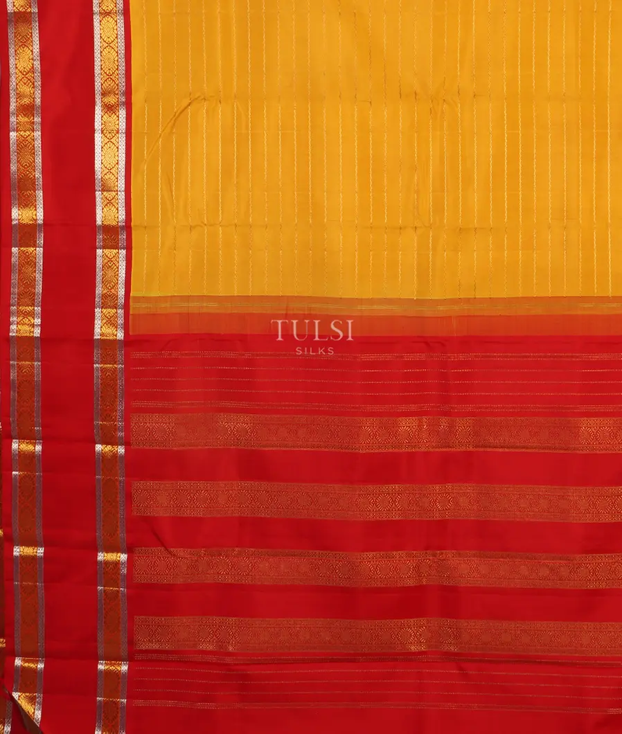 Yellow Kanjivaram Silk Saree T3749034