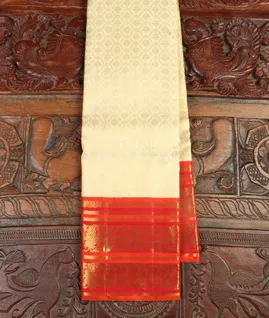 Cream Kanjivaram Silk Saree T5043651