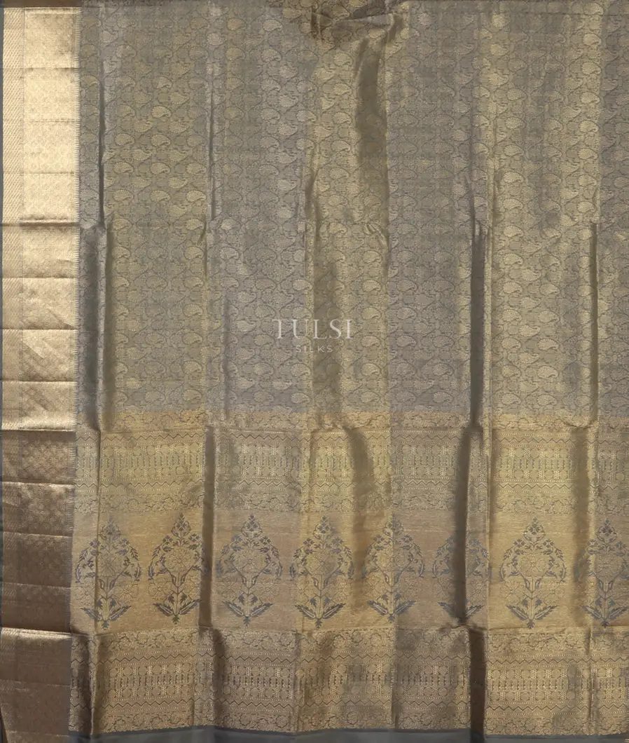 Grey Soft Silk Saree T5013754