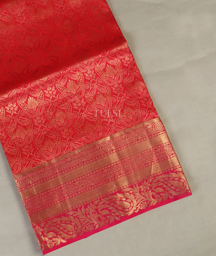 Red Soft Silk Saree T395586-image