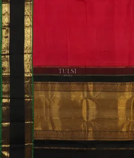 Pinkish Red Kanjivaram Silk Saree T5144944