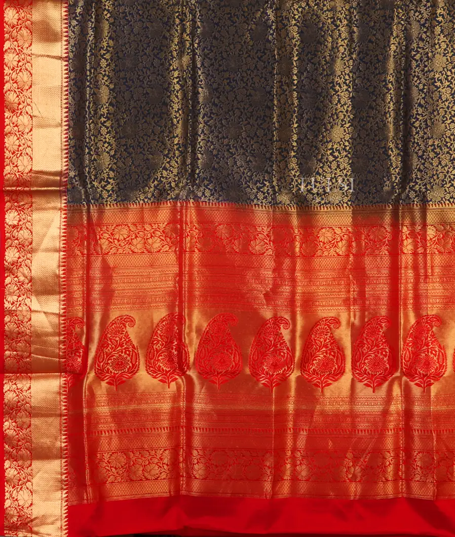 Blue Soft Silk Saree T4064294