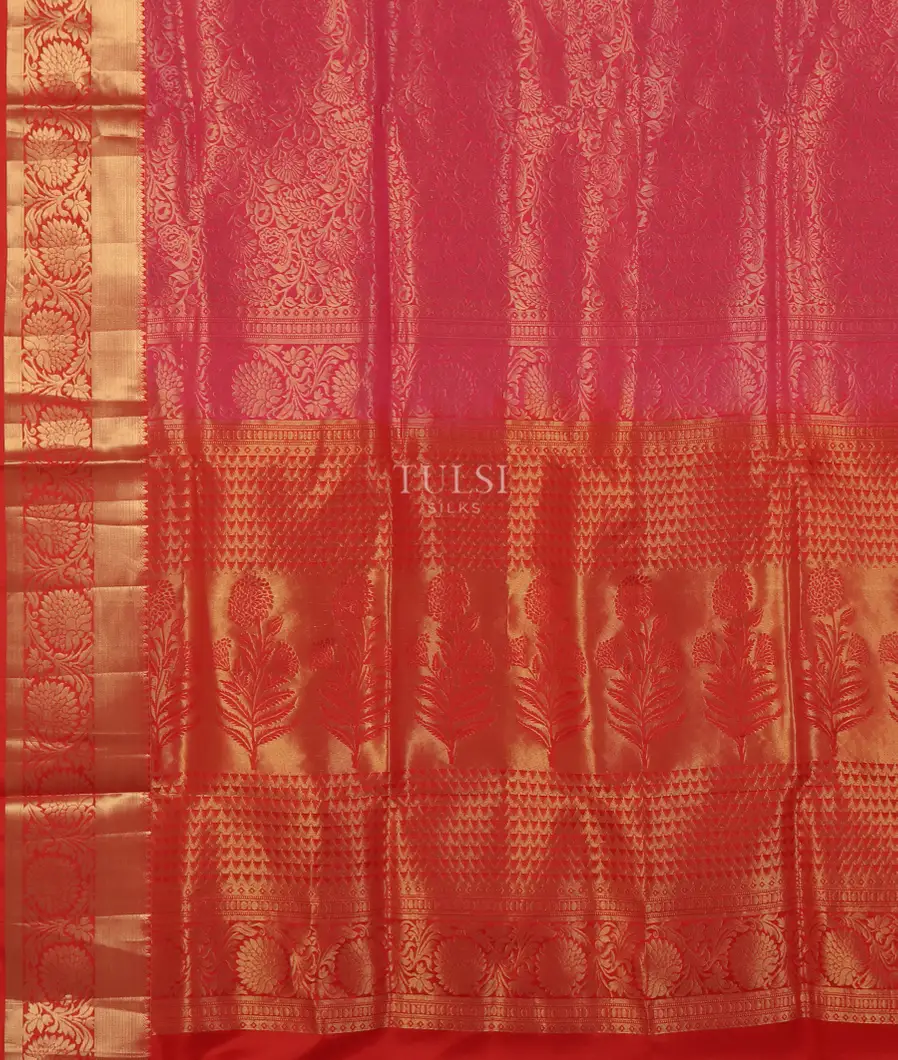 Magenta Soft Silk Saree T4090364