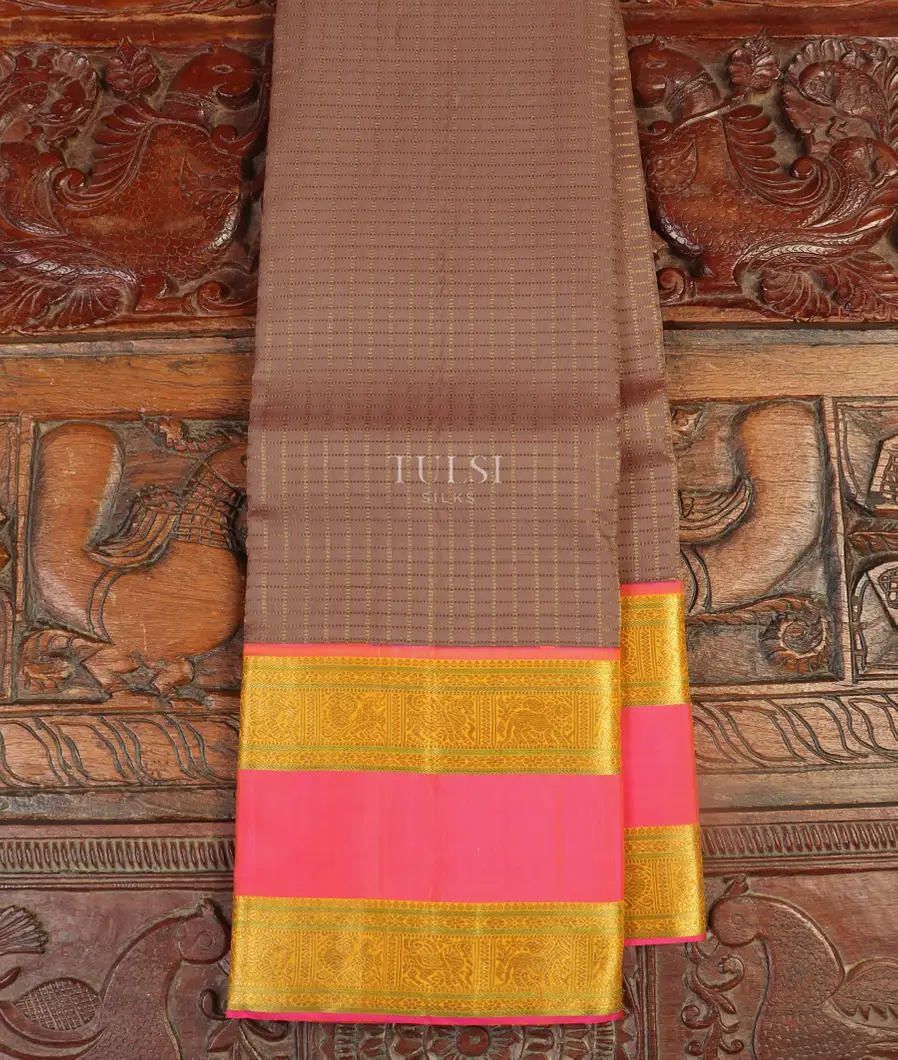 Brown Kanjivaram Silk Saree T238797-image