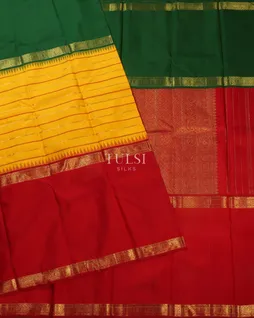 Yellow Kanjivaram Silk Saree T4128794
