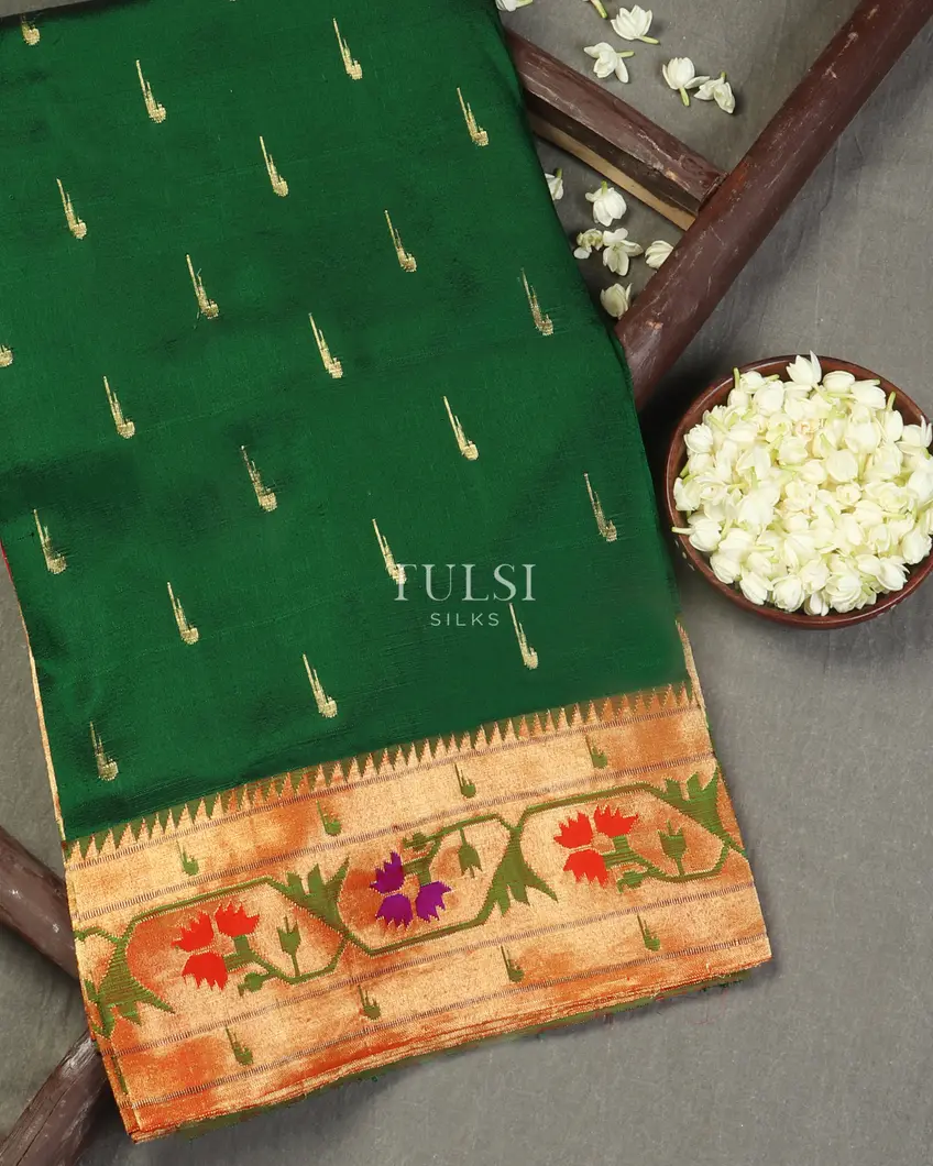 Green Paithani Silk Saree T501272-image