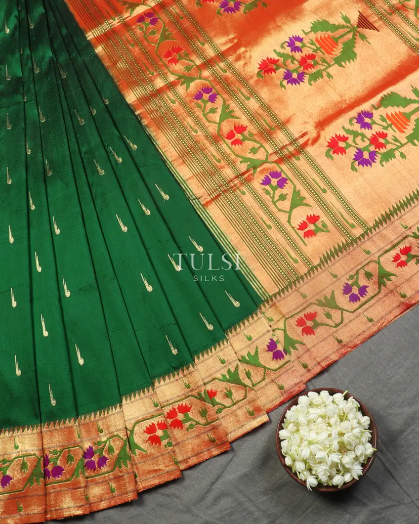 Green Paithani Silk Saree T5012722