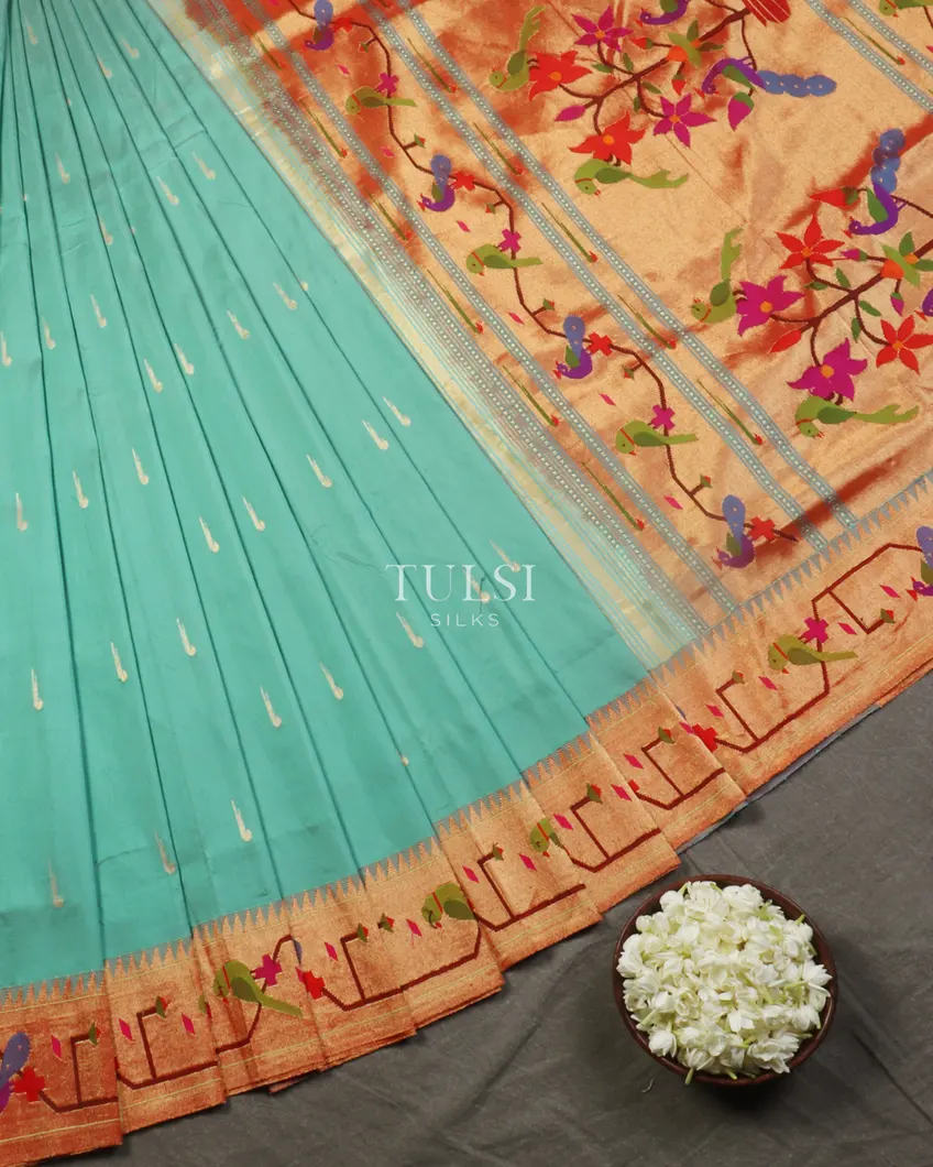 Blue Paithani Silk Saree T5066192