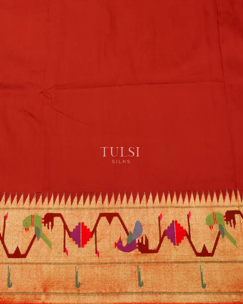 Red Paithani Silk Saree T5066183