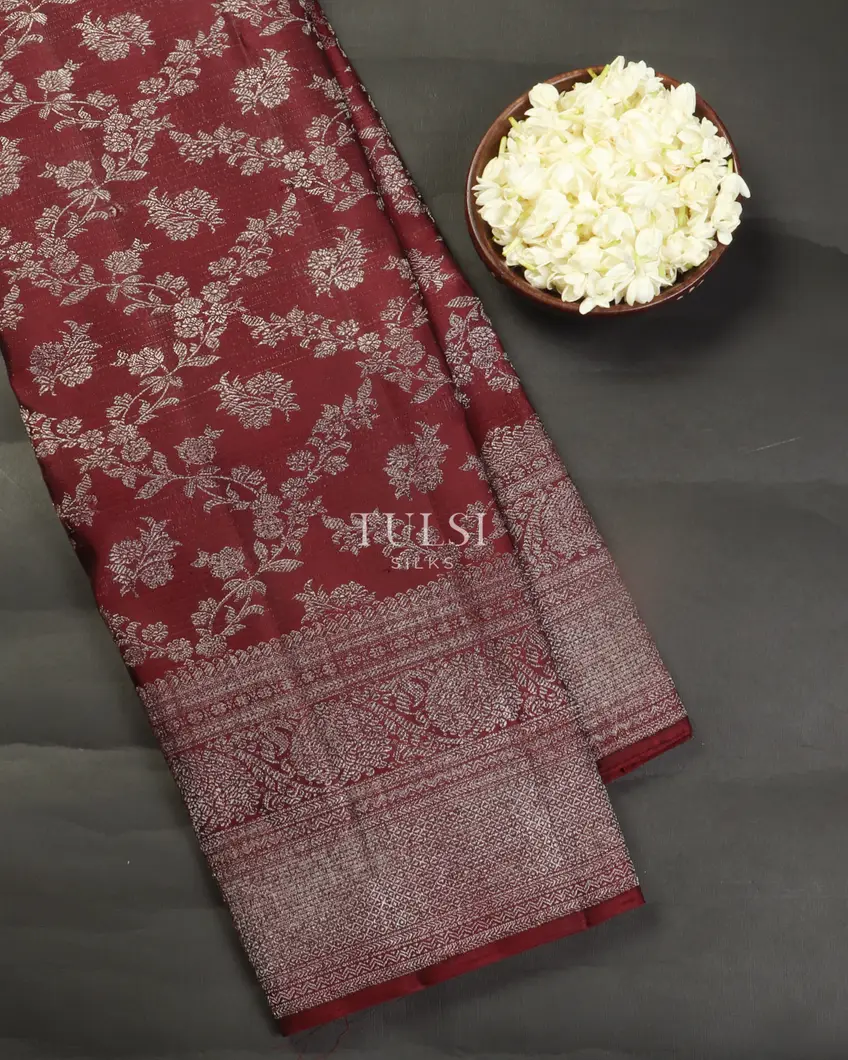 Maroon Kanjivaram Silk Saree T515620-image