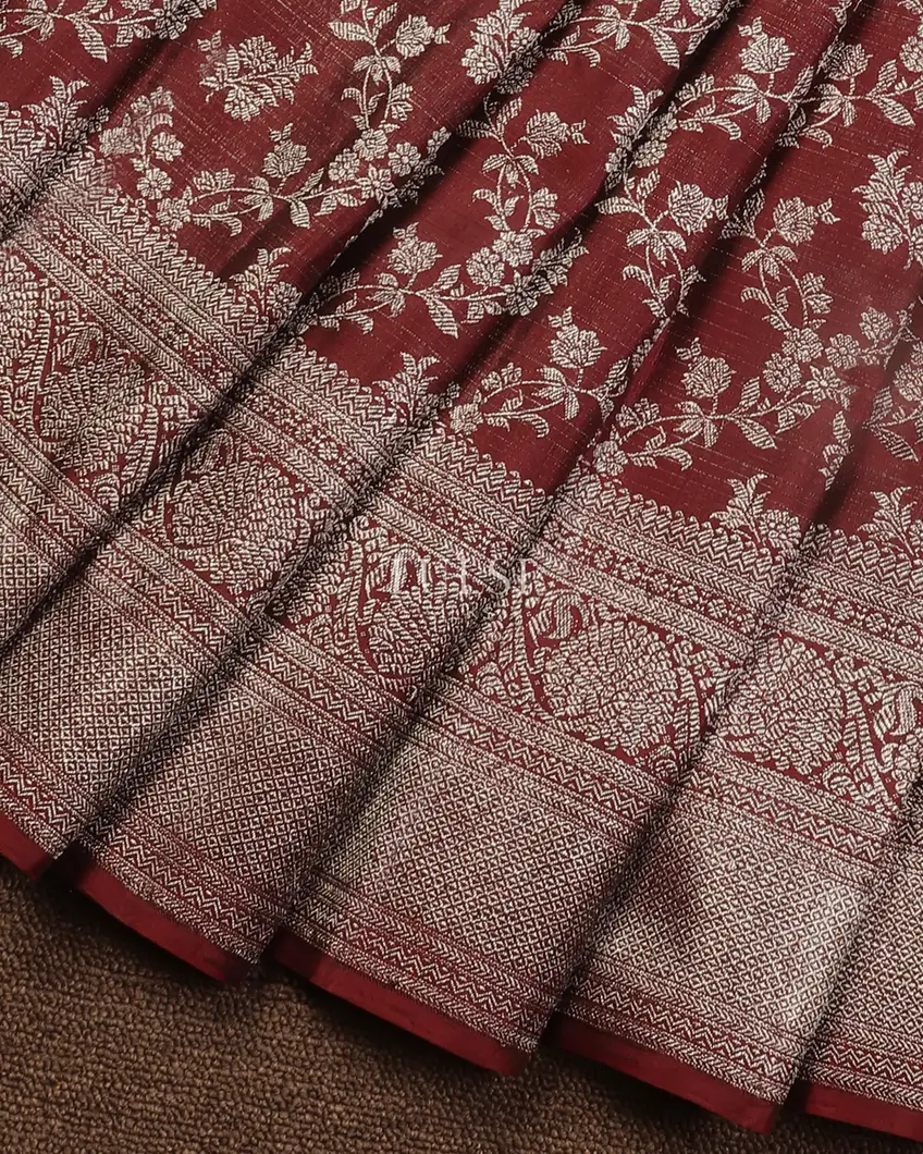 Maroon Kanjivaram Silk Saree T5156204