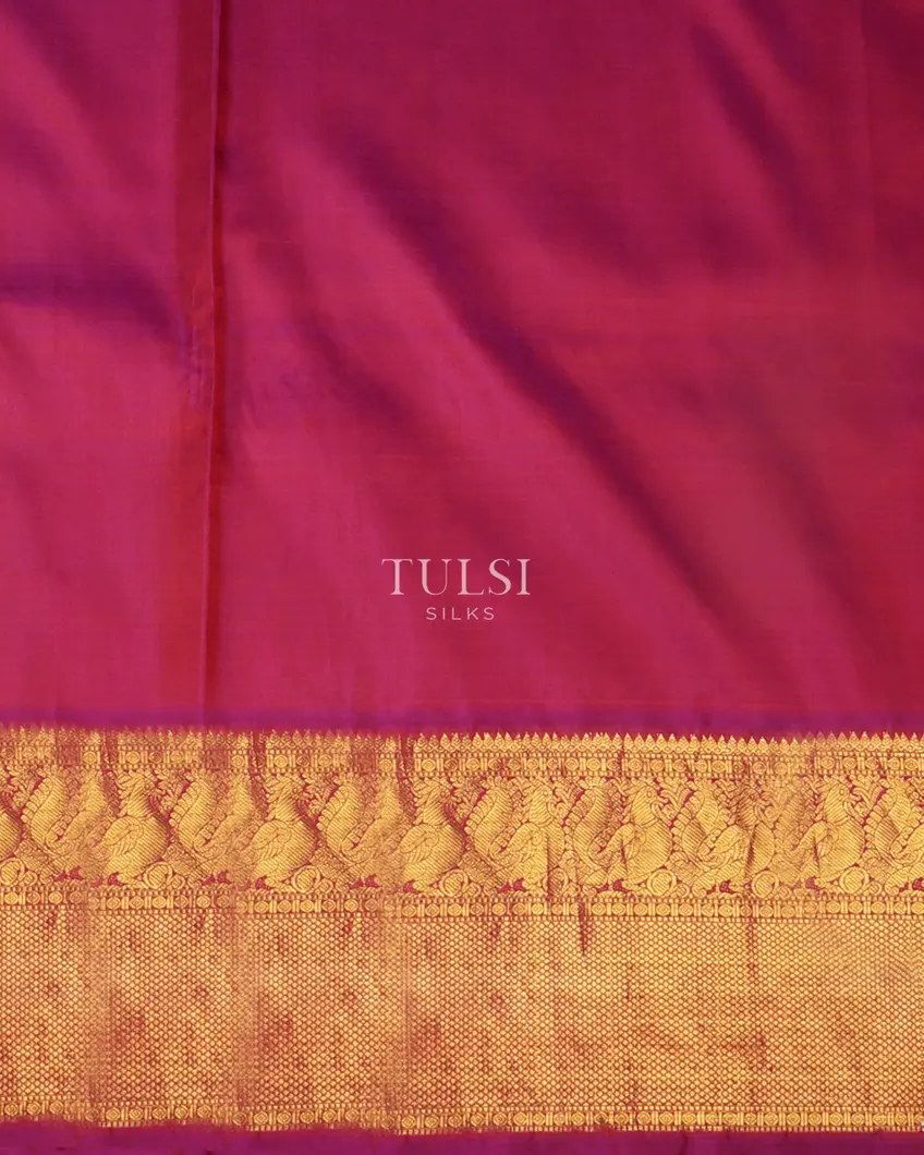 Peacock Blue Kanjivaram Cutwork Silk Saree T5170043