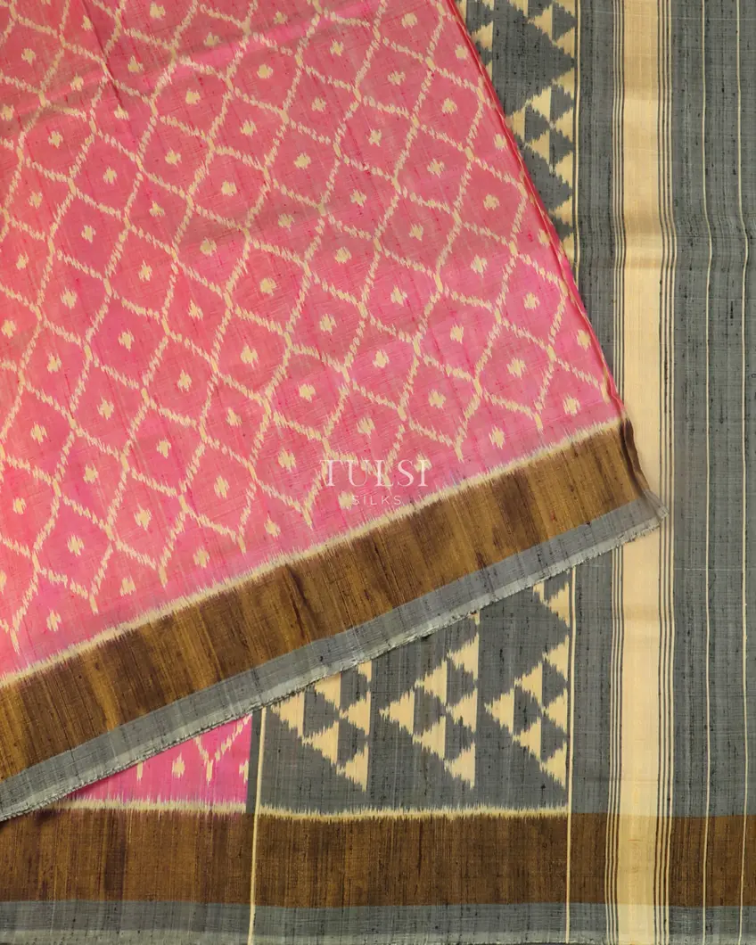 Pink Patola Silk Saree T5169944