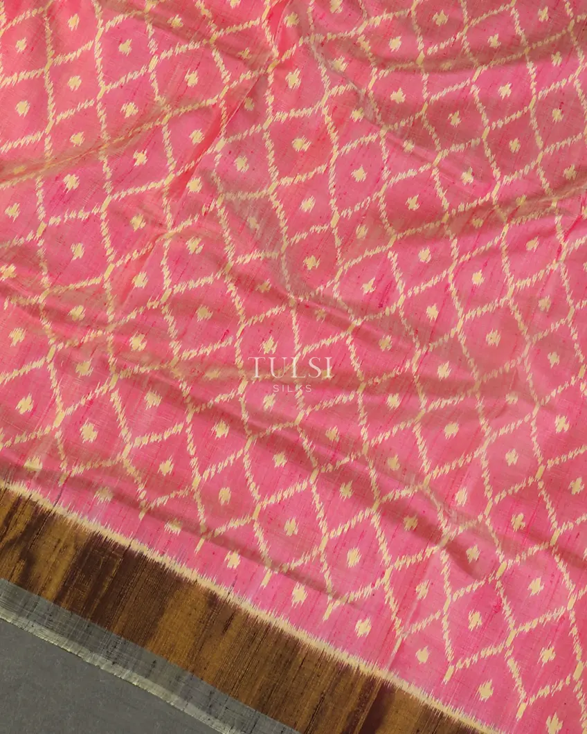 Pink Patola Silk Saree T5169945