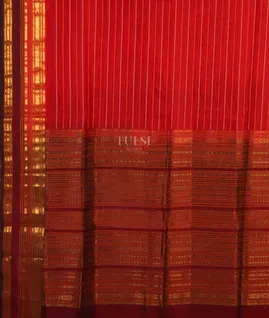 Red Silk Cotton Saree T5182134