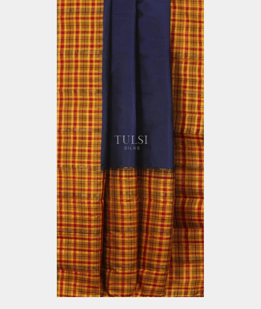 Blue Handwoven Kanjivaram Silk Saree T3354122