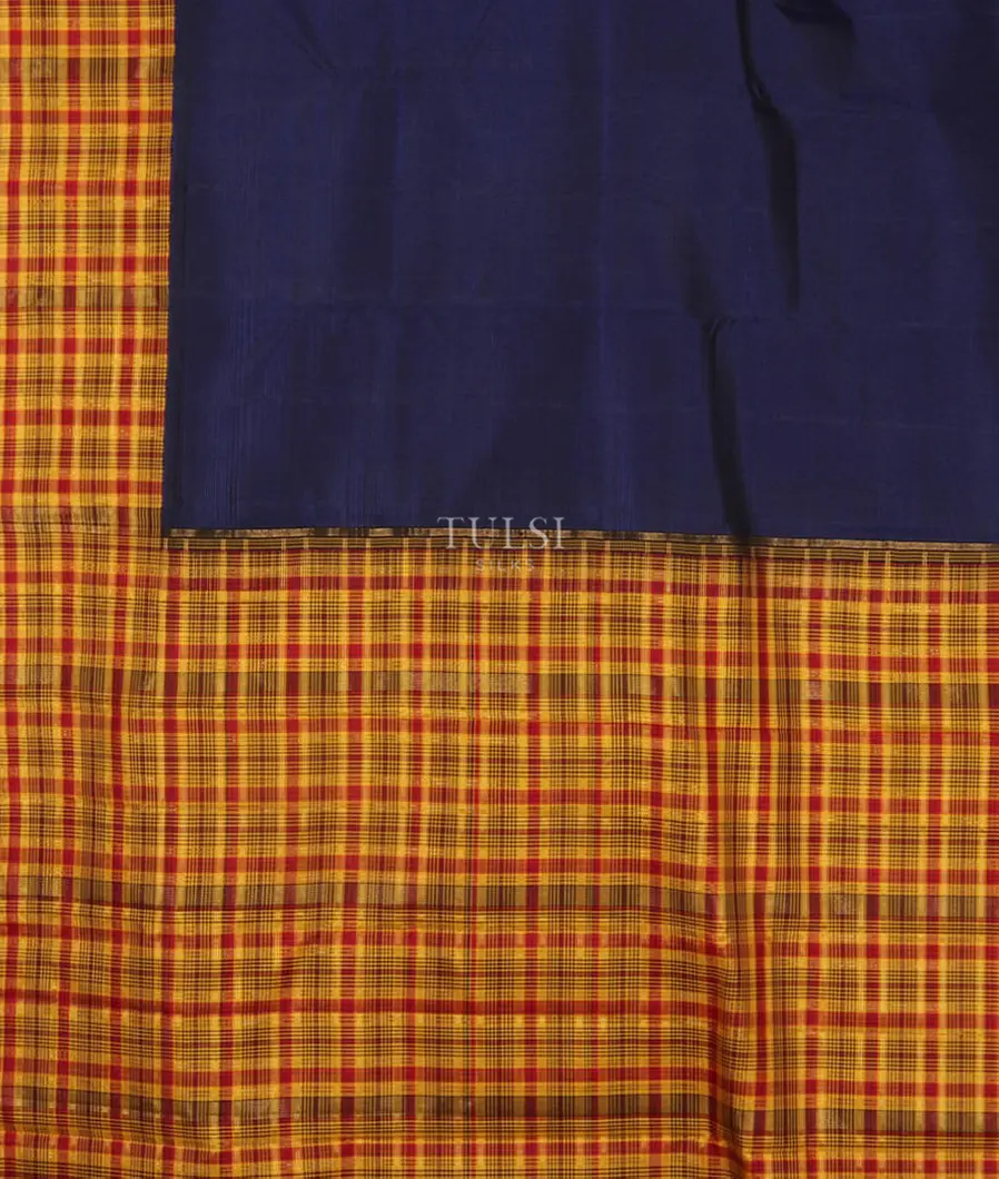 Blue Handwoven Kanjivaram Silk Saree T3354124