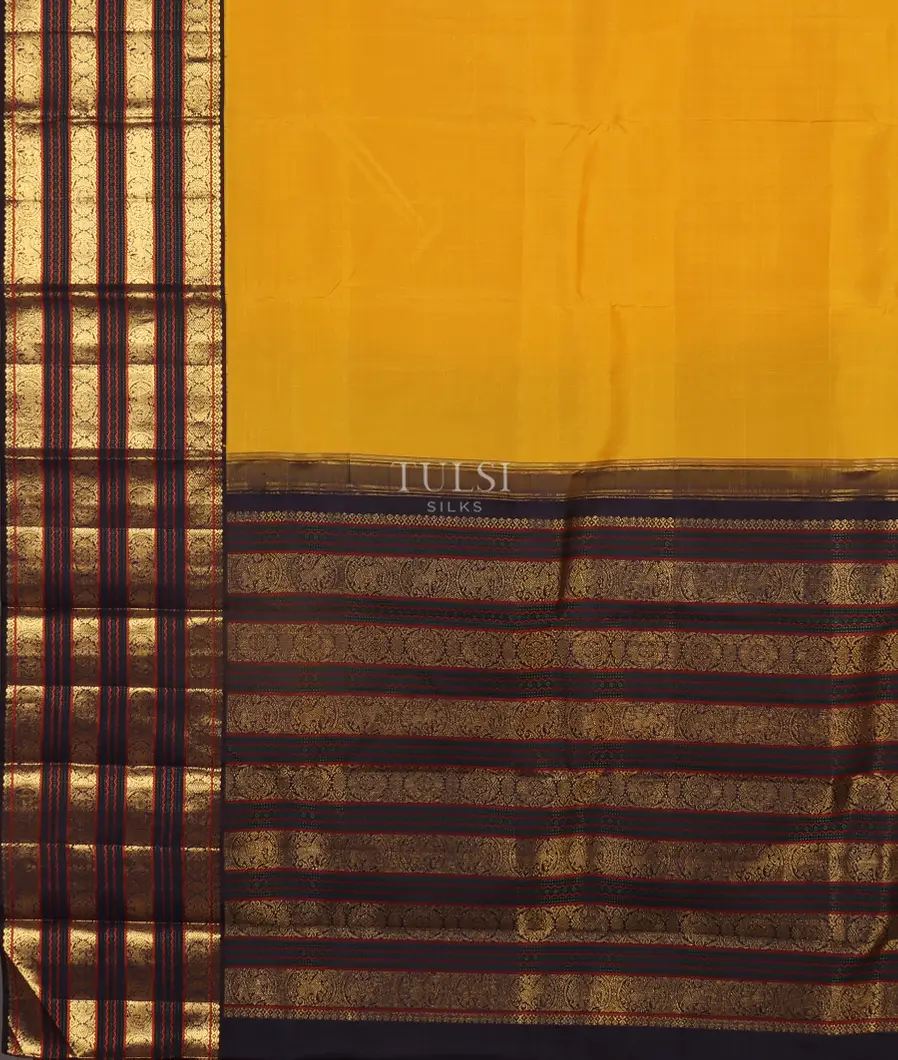 Yellow Kanjivaram Silk Saree T5152854