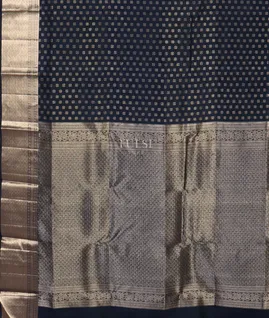 Midnight Blue Kanjivaram Silk Saree T5103124