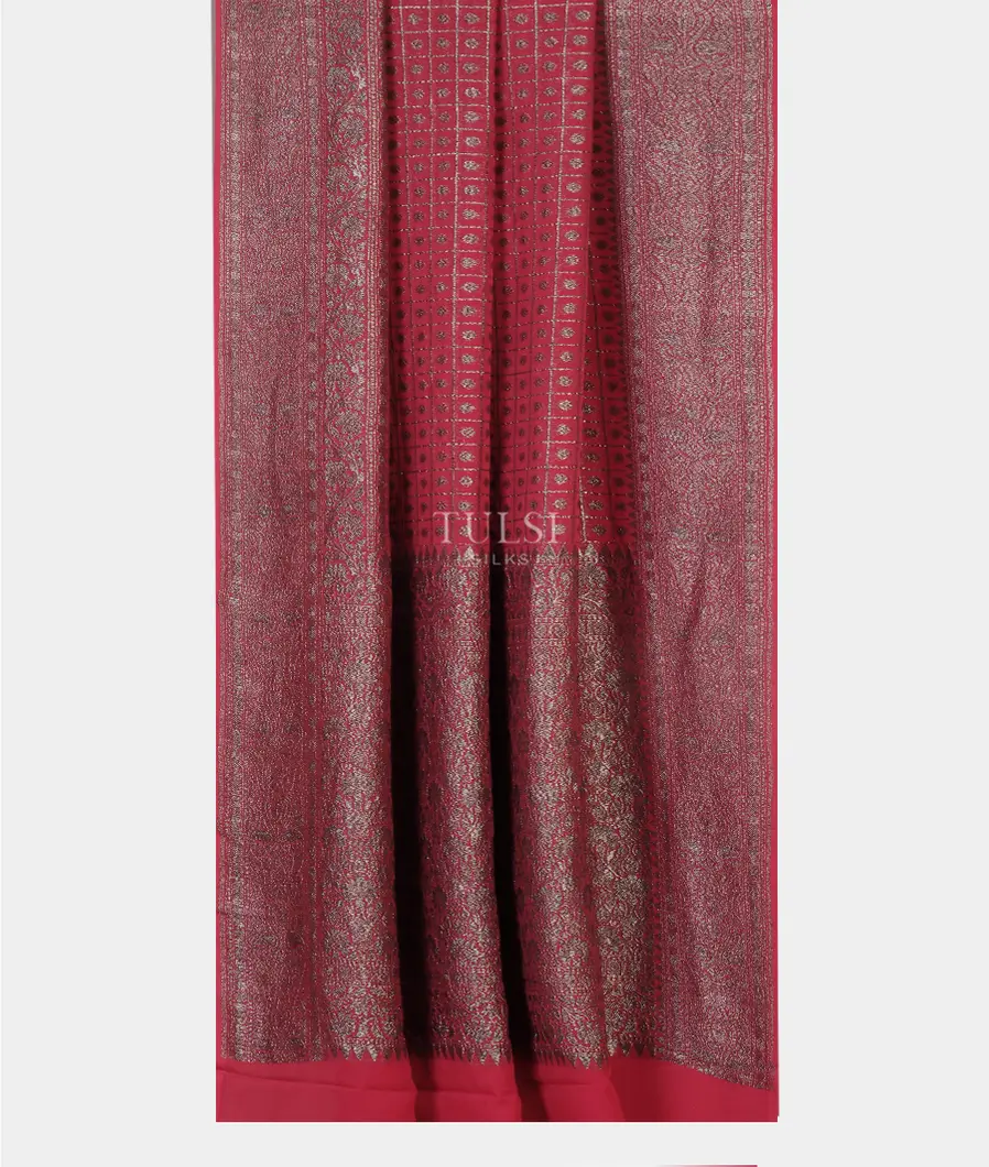 Pink Banaras Georgette Silk Saree T5158812