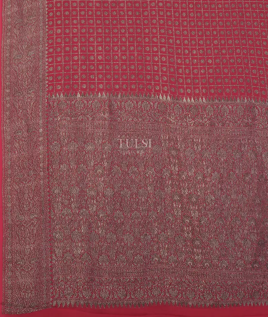 Pink Banaras Georgette Silk Saree T5158814