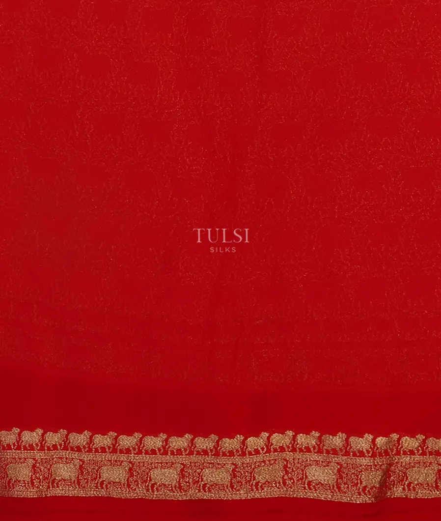 Black Banaras Georgette Silk Saree T4492413