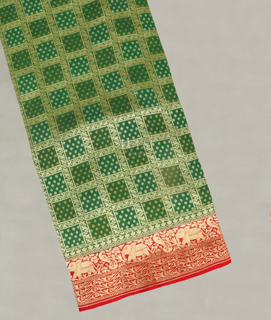 Green Banaras Georgette Silk Saree T266972-image