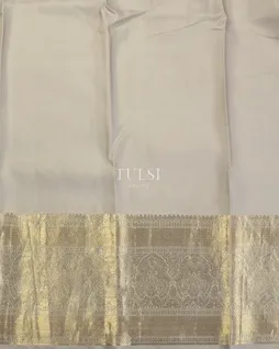 Grey Printed Kanjivaram Silk Saree T4824433