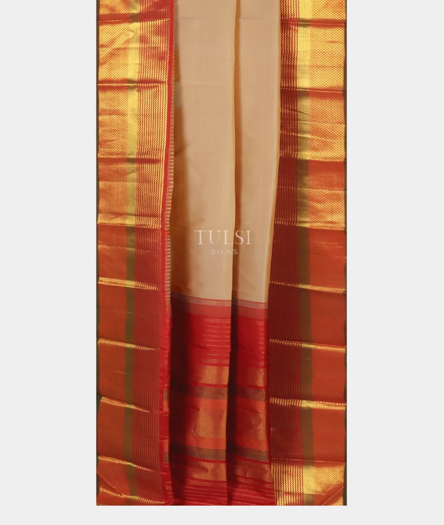 Beige Kanjivaram Silk Saree T5140782