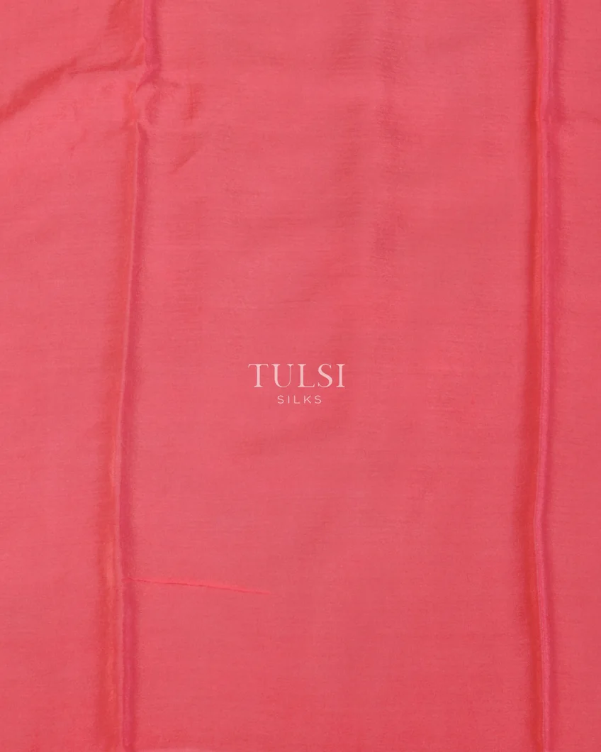 White Crinkle Crepe Silk Saree T5170373