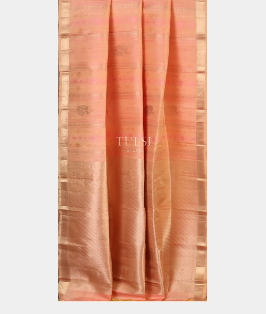 Light Peach Kanjivaram Silk Saree T5157862