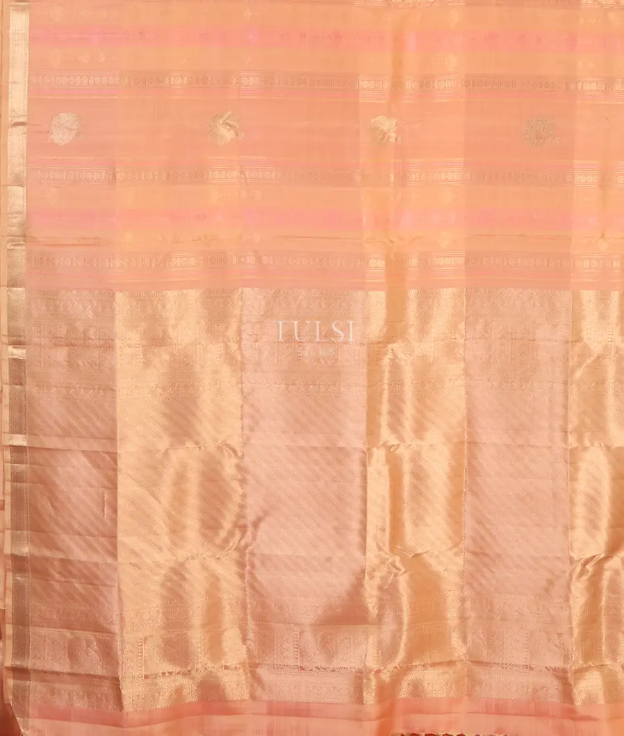 Light Peach Kanjivaram Silk Saree T5157864