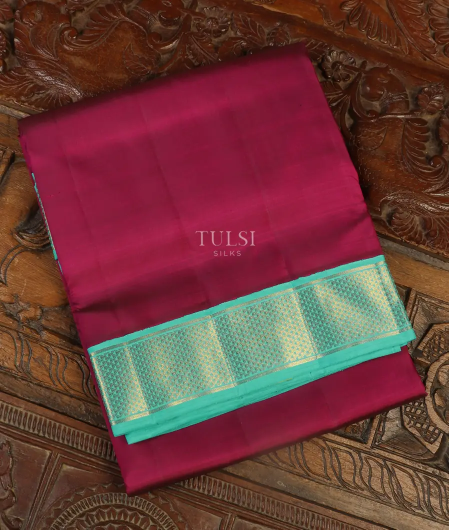 Purple Nine Yards Kanjivaram Silk Saree T500388-image