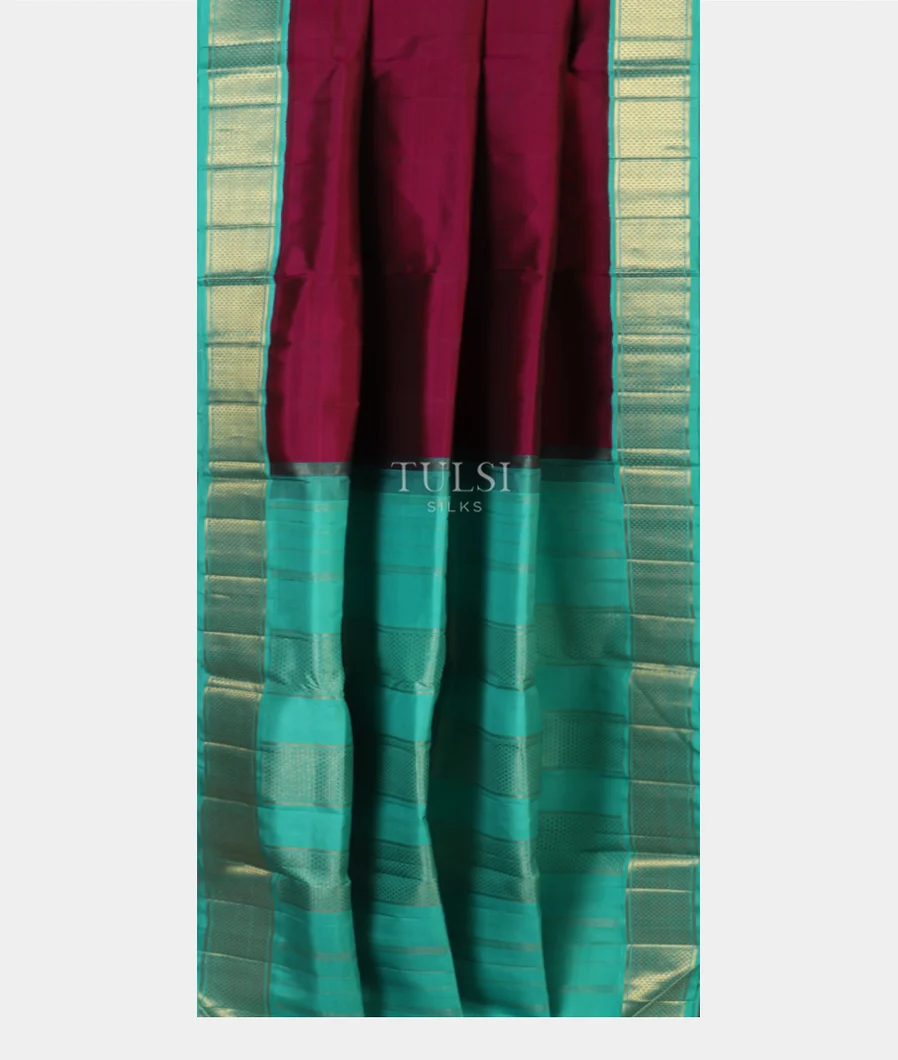 Purple Nine Yards Kanjivaram Silk Saree T5003882