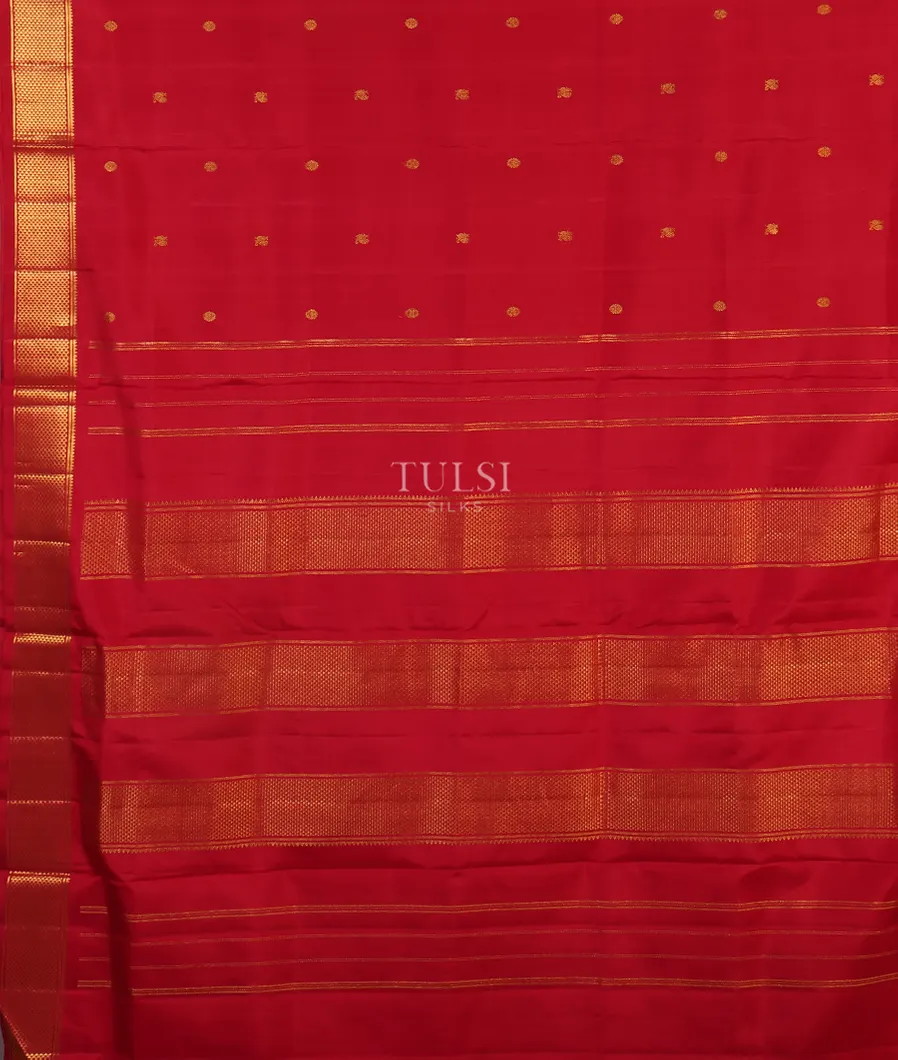 Red Nine Yards Kanjivaram Silk Saree T5144853