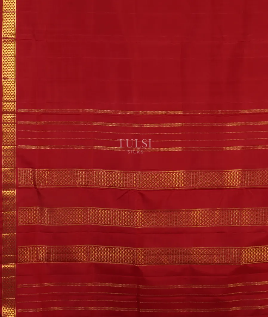 Red Nine Yards Kanjivaram Silk Saree T4597103