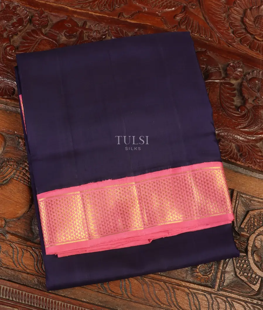 Blue Nine Yards Kanjivaram Silk Saree T350781-1-image