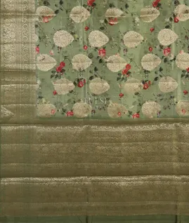 Green Chaniya Silk Saree T5169394