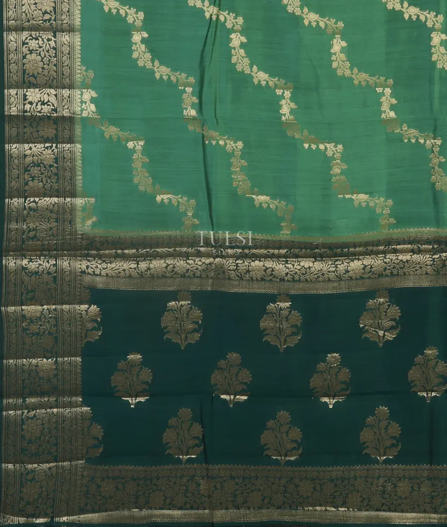 Green Chaniya Silk Saree T5107034