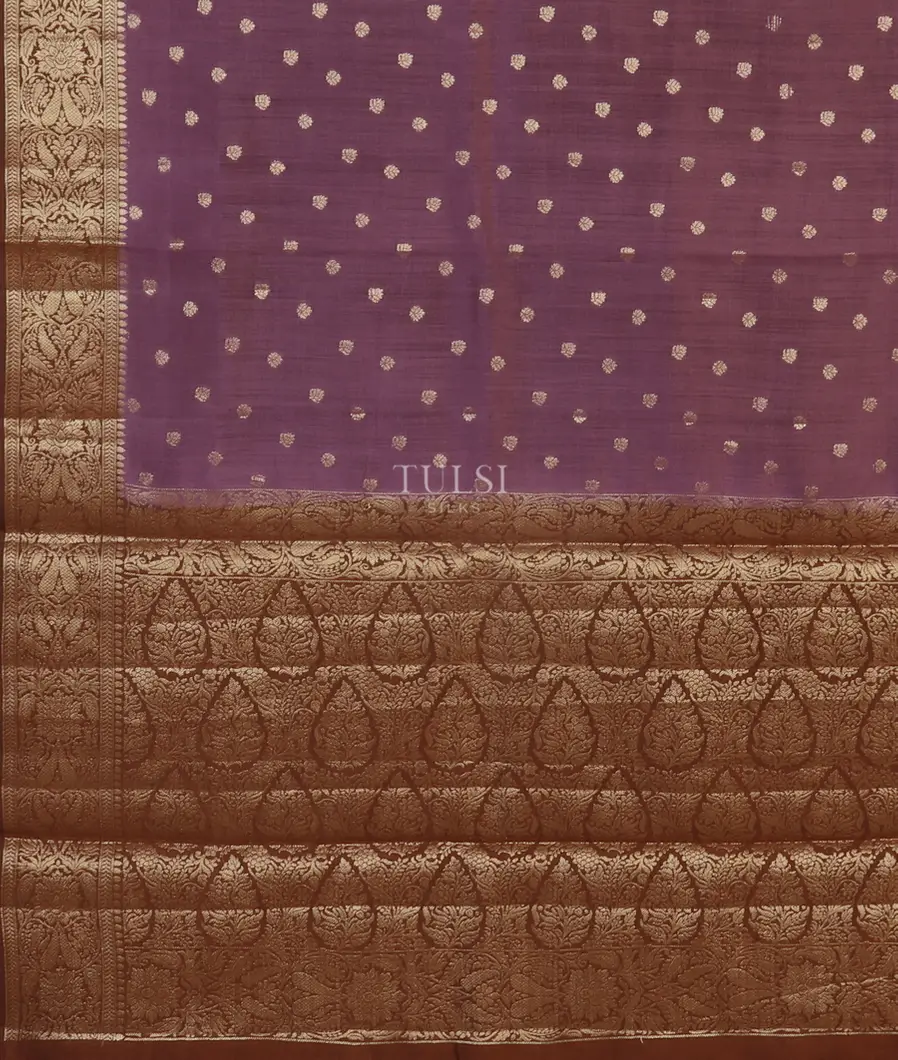Purple Chaniya Silk Saree T4954504