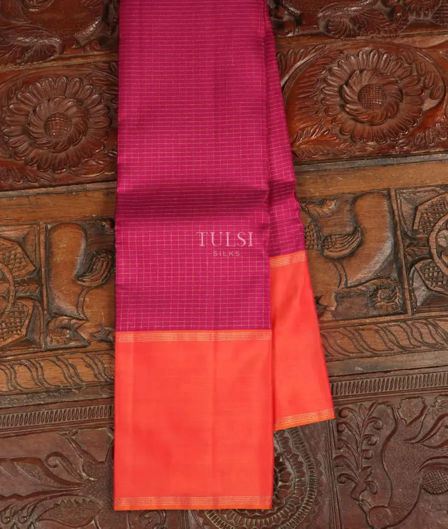 Purple Handwoven Kanjivaram Silk Saree T415298-image
