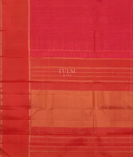 Pinkish Orange Handwoven Kanjivaram Silk Saree T3904524