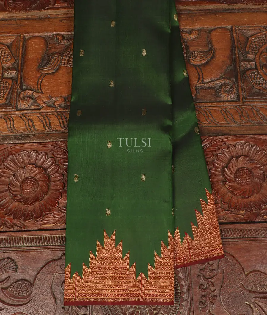 Bottle Green Kanjivaram Silk Saree T520476-image