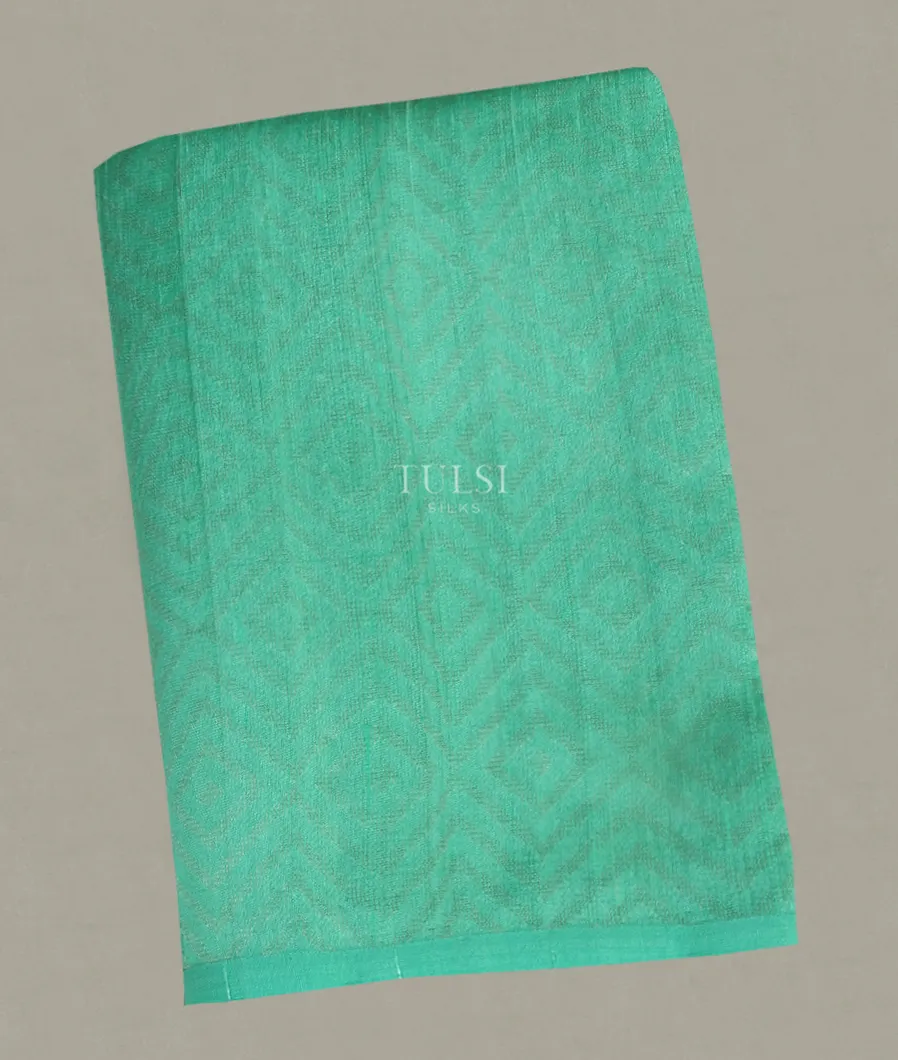 Green Woven Raw Silk Saree T514738-image