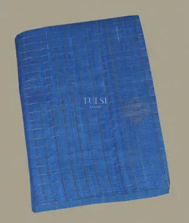 Blue Woven Raw Silk Saree T5147591